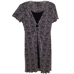 Vintage Connected Apparel black and white dress. Size 10